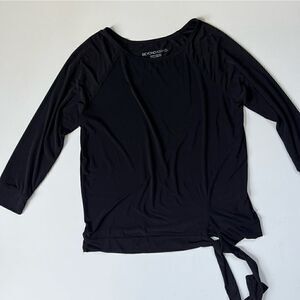 Beyond Yoga Side Tie Black Tee XS